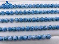 Perle larimar de 10mm avec demi-trou pierre en vrac de haute qualité pour la fabrication de bijoux de bracelet en provenance de la république romaine larimar