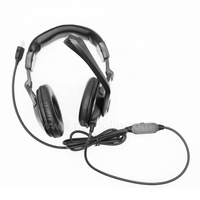 Pabrik Langsung USB Call Center Headphone Headband Wired Headset dengan Mic
