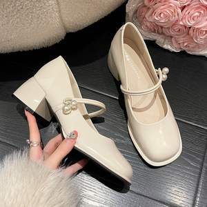 Nouvelles Chaussures Plates Mary Jane Style Français Printemps-Été-Automne 2026, Rétro Britannique, à Semelle Épaisse en Cuir, Talon Carré - Product Image 3