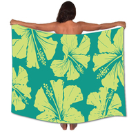 Baju renang bunga Hawai, motif Digital tropis Rayon Hibiscus sarung pantai baju renang Cover-Up Pareo