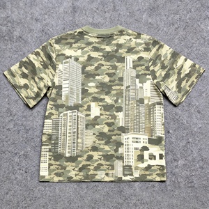 Camiseta Personalizada con Logotipo, 100% Algodón, Estilo Vintage Camuflado, Ligera, Transpirable, Holgada, Informal, para Hombre - Product Image 2