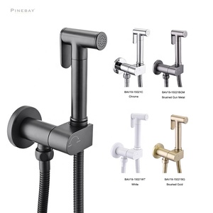 PINEBAY High Quality Brass WC Toilet Shattaf Bathroom Brass Handheld Douche Spray Shower Woman Self Cleaning <strong>Bidet</strong> <strong>Sprayer</strong> - Product Image 2