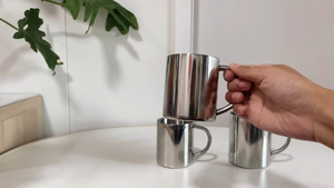Unbreakable 7.5oz 200ml Vacuum Travel Stainless Steel Mugs for <b>Kids</b> Double Walled Camping Coffee <b>Cup</b> Mugs with Handle - Product Image 5