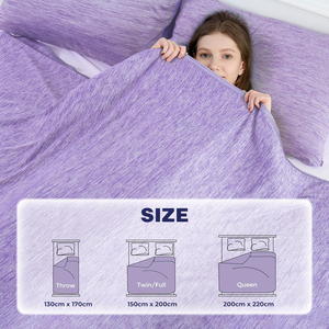 Manta Refrigerante, Manta de Verano Delgada de Doble Cara 2 <span class=keywords><strong>en</strong></span> 1, Manta de Algodón Refrescante para Personas, Manta Acogedora, <span class=keywords><strong>150</strong></span> x 200 cm, Morada - Product Image 3
