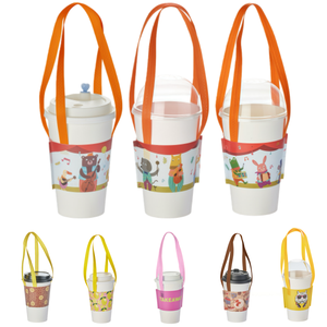Fundas de copa no tejidas resistentes al calor personalizables suministros de fiesta reutilizables ecológicos para tazas de 7oz 24oz 32oz con personalizadas - Product Image 2