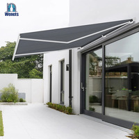 Auvent motorisé rétractable en alliage d'aluminium pour balcon Patio Cadre extérieur électrique