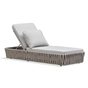 Luxury Outdoor Chair Garden Furniture Beach Chair Modern Daybed Pool Lounge Chair Patio Furniture Rattan Sun Loungers Fabric