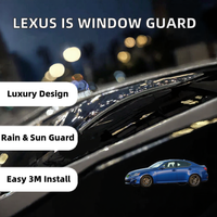 Pour Mitsubishi ASX 2011-2023, 4 visières de fenêtre teintées fumées en PC, garniture chromée, déflecteurs de pluie sans perçage, accessoires de voiture