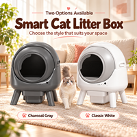 Kotak Pasir Kucing Otomatis dengan Pembersihan Sendiri, Kontrol Aplikasi, dan Sensor Keamanan untuk Banyak Kucing