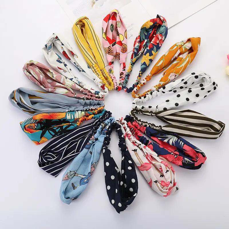 Karışık renkler esneklik kızlar Hairband bayan kafa bantları özel saç aksesuarları Hairband kadınlar Hairband Headbands