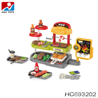 Jouets de restauration rapide, caisse enregistreuse de restaurant de hamburgers avec son, mini comptoir de magasin de jouets pour enfants