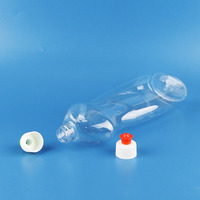 Bouteille de détergent à vaisselle liquide en plastique transparent vide 750ml 24 oz Bouteille de lavage de vaisselle pour animaux de compagnie avec capuchon Push Pull