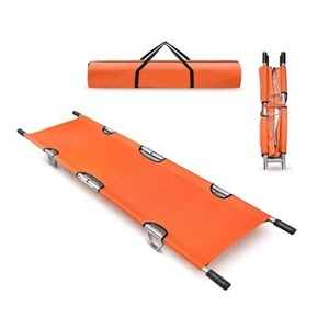 Aluminum Alloy Folding Stretcher Orange Color Portable Bi Fold Emergency Rescue Fire Exercise Industrial Grade Safety Gear - Product Image 3