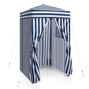 Baldacchino per spogliatoio Pop-up 4x4ft Flex Ultra compatto, Cabana per Privacy portatile per piscina o campeggio, blu Navy/bianco