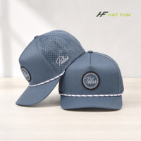 Casquettes de baseball en nylon personnalisées à 5 ou 6 panneaux, perforées au laser, respirantes, séchage rapide, pour le sport et l'extérieur, vente en gros