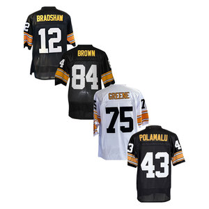 Bán Buôn Giá Rẻ Throw-Back Khâu Bóng Đá Mỹ Jersey 32 Franco Harris 58 Jack Lambert 75 Joe Greene 88 Lynn Swann - Product Image 2