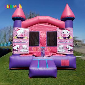 पेस्टल हैलो बाउंस हाउस किटी इन्फ्लेटेबल कॉम्बो जंप कैसल स्लाइड के साथ बिक्री के लिए हैलो बाउंस हाउस किटी - Product Image 2