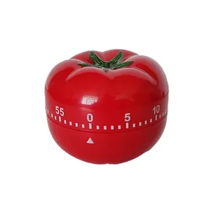 Pengatur Waktu Bentuk Tomat Besar Kustom 60 Menit Penghitung Waktu Mundur Mekanik Rumah Tangga