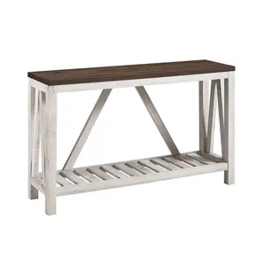 Table de meubles de maison pour salon intérieur Tables en bois de sapin blanc Table console pour couloir en bois