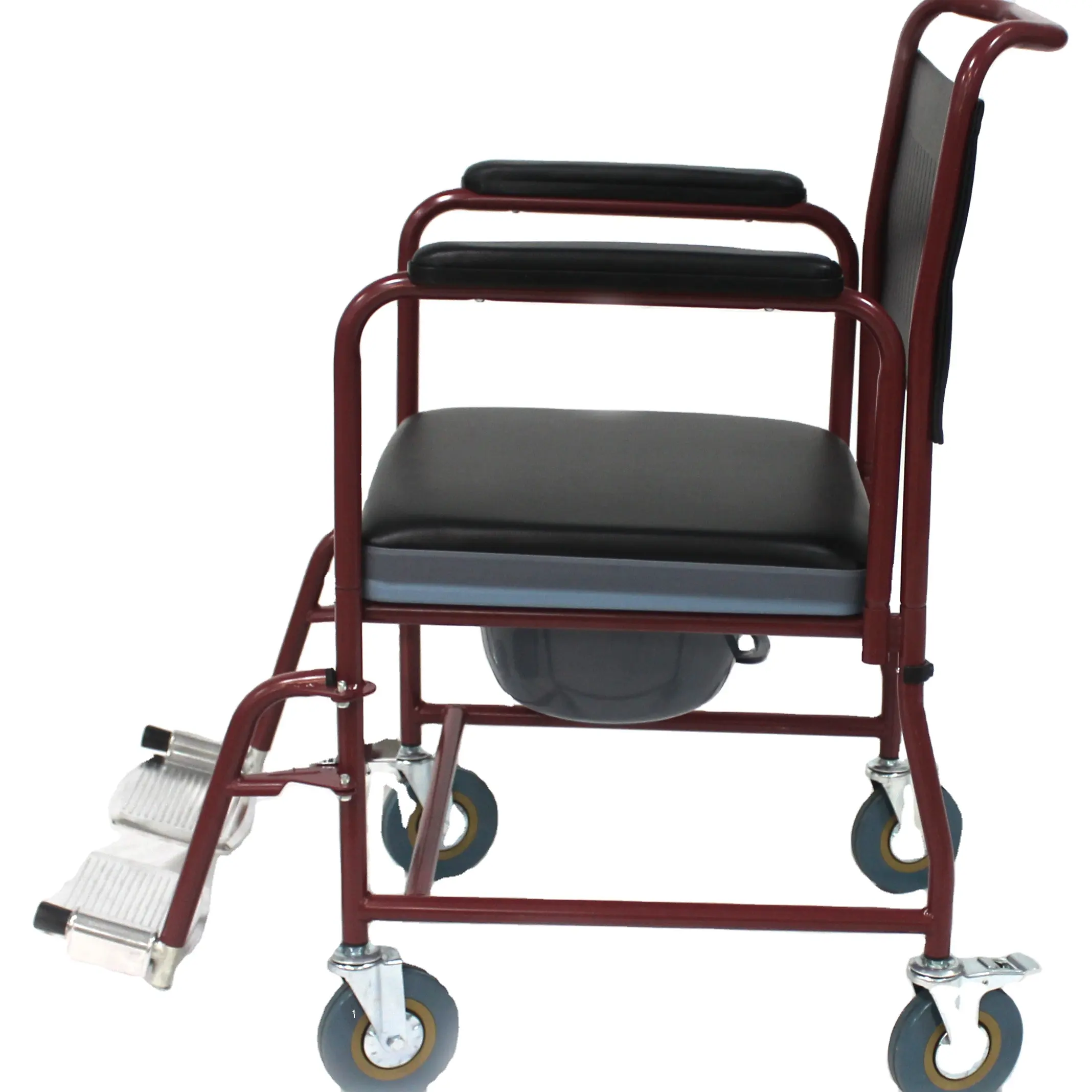 नवीनतम मॉडल बुजुर्गों के लिए डिजाइन व्हीलचेयर कमोड कुर्सी अस्पताल कुर्सियों बाथरूम अन्य वयस्कों तिपहिया विकलांग उपकरण