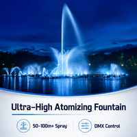 Fuente de Chorro de Agua LISHI Super High Jet para Paisajismo de Plazas Urbanas, con LED RGB Opcional, DMX512, PLC, Suministro para Contratistas, Proyectos B2B