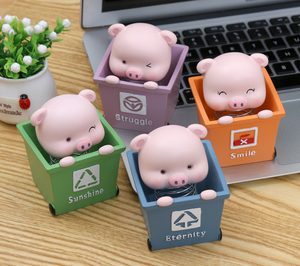 1pc Creative Adorable Pig Dashboard Bobblehead Doll <b>Car</b> Ornament Vehicle <b>Interior</b> Craft Wholesale - Product Image 2