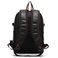 Wholesale Custom High Quality PU Leather Backpack for Men 3 Colors Simple Vintage Travel Business 15.6 Inches Laptop Backpack