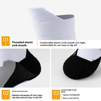 Chaussettes de sport décontractées pour hommes, chaussettes de basket-ball, respirantes, antibactériennes, en élasthanne/polyester/coton, mi-mollet