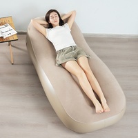 Chaise longue pliante portable en PVC pour le camping, la maison et l'extérieur, canapé gonflable automatique pour une personne