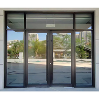 Porte de patio en aluminium premium à rupture de pont thermique, technologie ThermalBreak, pour usage extérieur en appartement, surface finie pour immeubles de bureaux de grande hauteur