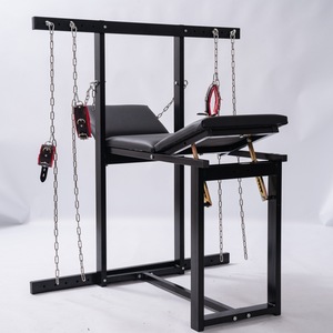 Silla Ajustable <span class=keywords><strong>Aoyama</strong></span> para Posiciones Sexuales, Silla Abrepiernas para Juegos Sexuales, Set de Bondage, Muebles para Juegos Sexuales, Metal + Cuero PU Negro - Product Image 2