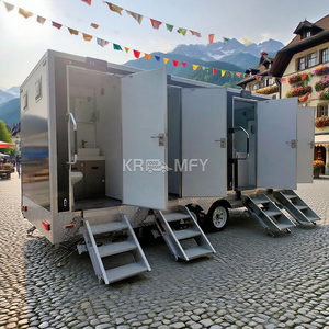 Toilettes et douche mobiles portables de conception populaire 2025, remorque de toilettes - Product Image 4