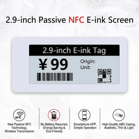 Label Rak Elektronik E-Ink Hitam/Putih 2,9 Inci 296x128 Tanpa Baterai, Nirkabel, Pintar, untuk Gudang & Inventaris Ritel