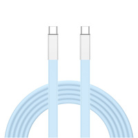 Câble plat en silicone USB-C vers USB-C 240W, câble de charge rapide PD Type-C, câble de données pour iPhone 17, ordinateur portable Huawei