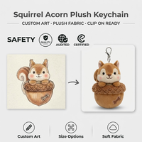 Fabricant OEM – Porte-clés en peluche écureuil mignon personnalisé, pendentif de sac en peluche, jouet en peluche personnalisé, cadeau