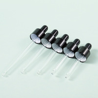 Flacons compte-gouttes en verre vides personnalisés 30ml 50ml avec couvercle scellé pour huiles essentielles, dégradé noir, cosmétiques de luxe, sérigraphie or