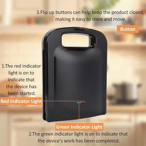 Mayorista: Plancha de gofres mini 3 en 1 antiadherente desmontable para 2 rebanadas, profesional para sándwiches y paninis - Product Image 4