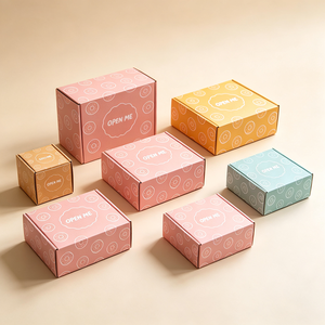Boîte à donuts de luxe imprimée <span class=keywords><strong>double</strong></span> face rose, expédition rapide en 72h, boîte <span class=keywords><strong>d</strong></span>'expédition en carton imperméable - Product Image 3