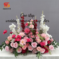 Arco de Boda Rosa Personalizado con Flores, Bola de Flores de Rosa Rosa con Arreglo Floral Verde