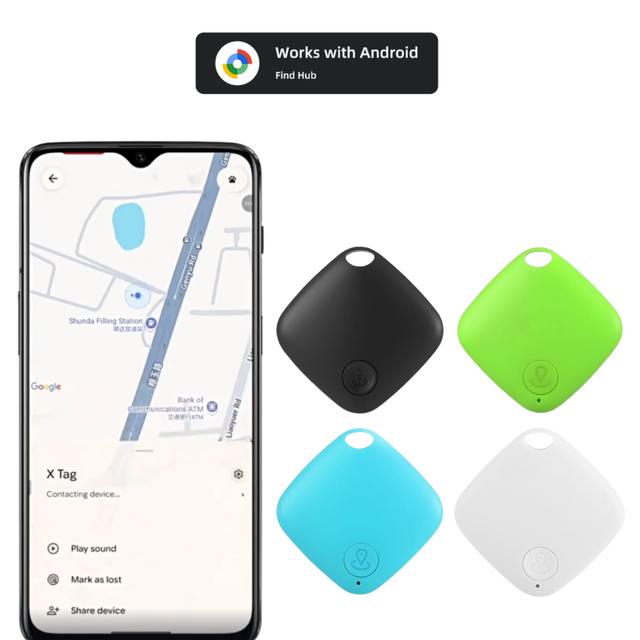 Android Only Smart Finder Tag Compatible with Google Find Hub Network Wireless Anti Loss Tracker for Travel Bag Pet Custom OEM