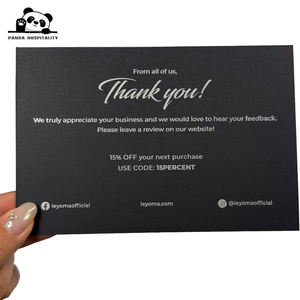 Tarjeta de Agradecimiento Personalizada de Alta Calidad con Papel Plateado Elegante para Bodas, Despedidas de Soltera, Baby Shower, Negocios, Graduaciones - Product Image 4