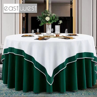 EAST WEST Nappe d'hôtel ronde en polyester 100% personnalisée Nouvelles innovations Diamètre 280 cm Couverture de table d'hôtel de mariage ultra douce