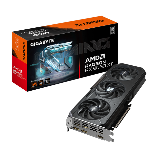 Gigabyte Radeon RX 9060 XT GAMING OC 16G Gaming GPU Gaming Gaming Disdiscrete Graphics Card