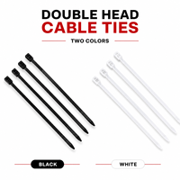 Bridas de nailon de doble cabezal de 15 pulgadas (4.8x380mm) |   Bridas de separación tipo Standoff |   Cierre de Doble Bloqueo de 50 Libras, PA66, Arquitectura de Fijación, CE