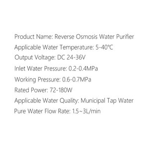 Purificador de Agua de Escritorio de Alto Flujo y Doble Salida sin Tanque de 800G, Filtro de Ósmosis Inversa RO Doméstico para Beber Directamente - Product Image 4
