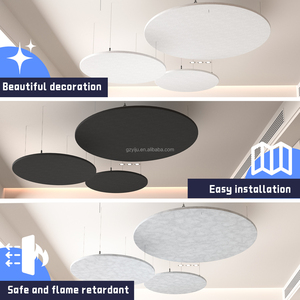 Großhandel kreisförmige Polyester faser Schalla bsor bierende Brett decke Moderne Design-Decke für Büro wohnungen - Product Image 6