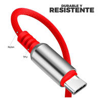 Cable USB C de 90 Grados Reforzado en Forma de L, Cable de Carga Rápida Tipo C para Juegos, Teléfono Móvil, iPad Pro, con Trenzado de Nailon