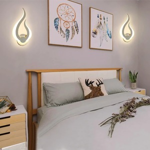 Modern LED up Down Wall <b>Light</b> Lighting Fixture Flame Design Bedside <b>Light</b> Minimalist <b>Sconce</b> Lamp Indoor Outdoor - Product Image 4