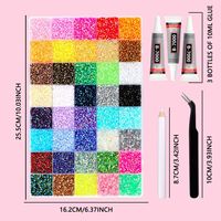 Ensemble de 40 strass plats avec colle B7000, pince à strass et stylo applicateur de cire pour le nail art DIY, la décoration de gobelets et les loisirs créatifs