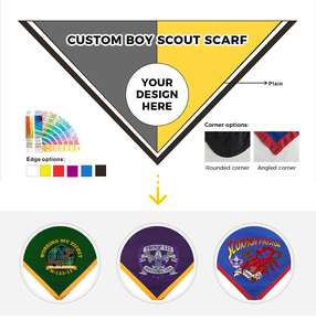 Pañuelos triangulares de escote para niños al por mayor con parche de logotipo TC, pañuelos de escote bordados para niños, pañuelos de escote para <span class=keywords><strong>scouts</strong></span>. - Product Image 2